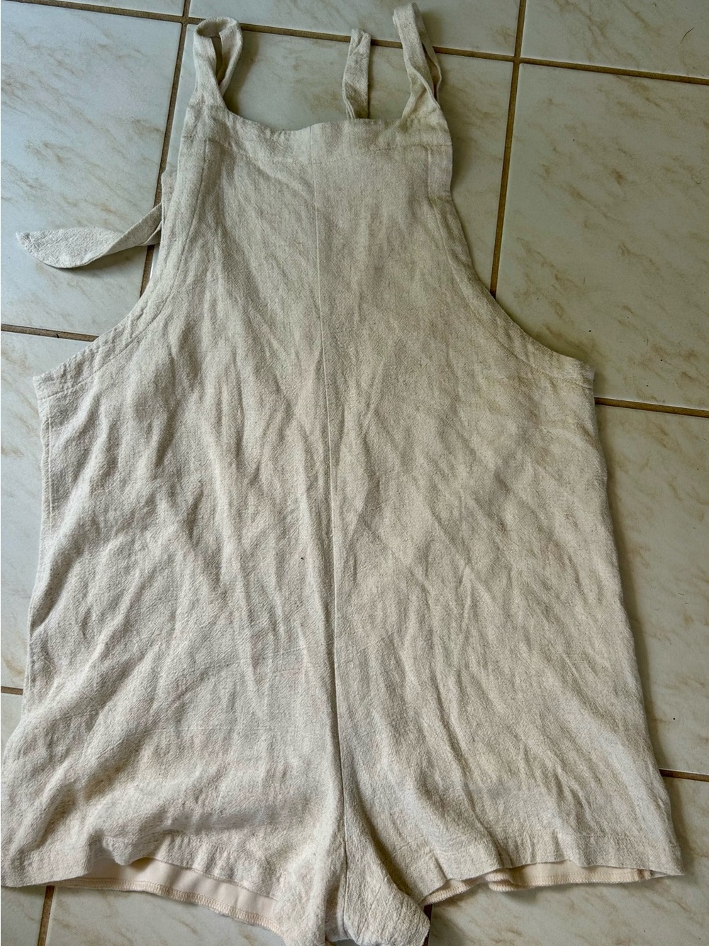 Altar'd State Cream Linen Romper